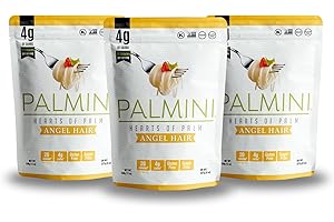 PALMINI Angel Hair – Spahetti – Palmito – Bajo en calorías – Bajo en carbohidratos – Keto - Vegano – Libre de OGM – Libre de Gluten – Sin azúcar – 338g | (Pack de 3 unidades)