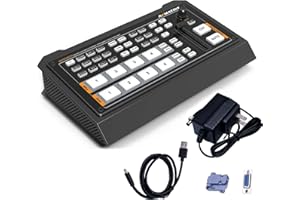 AVMATRIX Video Switcher HVS0402U Micro 4 Channel HDMI Live Stream Multi-format Converter, USB Capture for Streaming on PC,USK/DSK,Transition Effects,2 PIP/POP,Audio MIXING AFV,LOGO Overlay Function