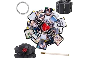 AOMAIGAD Explosion box,Scatola a sorpresa,Explosion Box Foto, Explosion box foto,Album fotografico scrapbooking fai da te,adatta per Natale, compleanno, anniversario, San