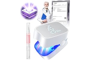 LOZLTX Medizinische Qualität Nagelpilz Laser mit Zeitmessgerät & Nail Care Pen 【SGS Zugelassen-Sicher und Zuverlässig】【21Tage Schnell Wirkende】Nagelpilz Lasergerät【Stärkste Therapie】Laser Nagelpilz
