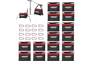 AMBITFUL 16 x Heavy Duty Sand Bag Photography Studio Video Stage Film Sandbag Saddlebag for Light Stands Boom Arms Tripods Pack of 16