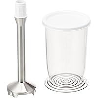 Bosch Edelstahlmixfuß MFZ4060, Sonderzubehör, Vier-Klingen-Messer "Quattro Blade", skalierter Mixbecher mit Deckel…