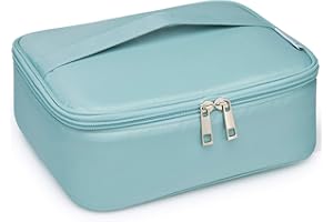 NARWEY Reise Kosmetiktasche Große Make-up-Tasche Schminktasche Kosmetiktasch Organizer für Damen und Mädchen (Himmelblau)