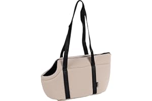 Sac de Transport Chat – Chien – Flamingo Aaliyah Blanc – 46×23×25 cm – Polyester + Mousse – Ouverture Dessus – Coussin Amovible – Sangle sécurité – poignées & Poche