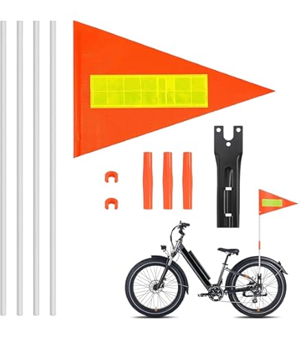 Grevosea Fahrradflagge 4 Fuß - Reflektierende Sicherheitsflagge Für Kinder
