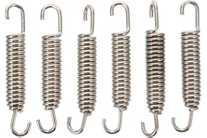 VILLCASE 6 Stück Auspuff Federn Edelstahl Expansionskammern Krümmer Link Rohr Drehfedern