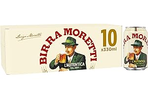 Birra Moretti Lager Beer, 10 x 330ml