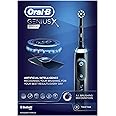 Oral-B Genius X with Artificial Intelligence Black Electric Toothbrush, 1 Sensi Ultrathin Toothbrush Head, 6 Cleaning Modes, Gum Pressure Sensor, Smart USB Travel Case, 2 UK Pin Plug