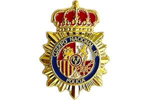 ADCSHOP Pin Insignia Escudo Cuerpo Nacional de Policía España | Aleación Zamak con Esmalte a Color | Tamaño 2,5x2 cm | Enganche Tipo Mariposa | Distintivo para Coleccionistas, Uniformes, Regalos y Eventos