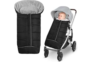 SUGFAY Chancelière Universelle pour Poussette,Chancelière pour Poussette avec Capuche à Cordon,Imperméable Doublure Chaude en Polaire Sac de Couchage bébé,Convient pour bébé de 0 à 36 mois