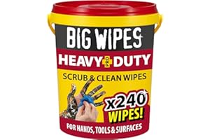 Big Wipes Industrial Plus+ Salviette detergenti, confezione con coperchio, colore: Rosso