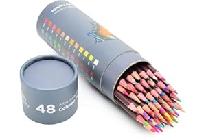 Art-n-Fly 48 Oil Pastel Colouring Pencils for Artists - Oil Based Coloured Pencils for Adults - Drawing, Sketching and Adult Colouring - Soft Core Art Colouring Pencils Set with Skin Tone