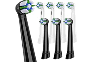 CALLYSONIC Brossette Compatibles avec Oral B iO，Compatible avec les Brosses à Dents électriques Oral-B io Série 2 3 4 5 6 7 8 9 10，Dureté Moyenne (4 Blanc+4 Noir）