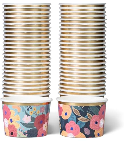 50 Gobelets Alimentaires Noirs 240ml - Carton Compostable, Pour Glaces, Desserts - Ø92mm, Hauteur 55mm
