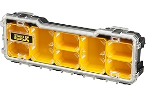 STANLEY - FATMAX Stanley Fmst1-75781 Boîte À Outils Étanche Profi 1/3 Gamme FatMax - Couvercle Transparent - Attaches Plastiques - Étanche - Ip53 - Pas De Poignée