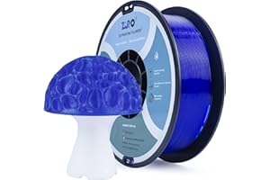 ZIRO PLA Translucent Filament 1.75mm 3D Printer Filament PLA PRO Translucent Series 1.75mm 1kg (2.2lbs), Dimensional Accuracy +/- 0.03mm, Translucent Blue