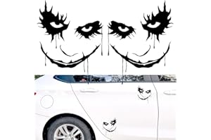 IOO6Z8SY 2 Stück,Clown aus Gotham Kunstdruck Kfz Sticker,lustige auto aufkleber schwarze,wasserdicht, UV-beständig, Autosticker für glatte Oberflächen (15cm x 12cm)