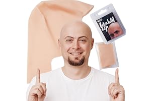 Spooktacular Creations Gorro Calvo de Halloween Gorro Calvo de Látex para Hombres Mujeres Disfraces de Halloween, Gorro de Peluca Calva para Adultos Disfraz Accesorios de Disfraces de Maquillaje