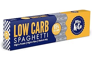 Mrs. Keto Low Carb Slim Pasta | High Protein + High Fibre Keto Spaghetti | Made in Italy | 250g