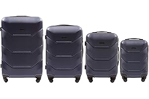 UNLIMITED Zestaw 4 Walizek Podróżnych z ABS na 4 Kółkach – Bagaż Kabinowy i Rejestrowany – Lekki, Wytrzymały, Elegancki