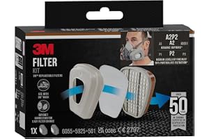 3M 6002 CR ersättningsfilter för färgsprutning 6002CR – ersättningsfilter med skyddsnivå A2P2 för 3M halvmasker för färgsprut