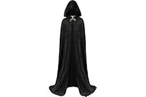 Spooktacular Creations Hooded Velvet Cloak Halloween Women Witch Cape Costume Accessory