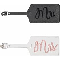 Confezione 2 Etichette Bagagli Monogrammate In Pelle PU - Iniziale Ricamata - Per Valigia E Viaggio - Regalo Donna/Uomo (Rosa/Nero)