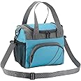 FATMUG Lunch Bags for Office Men and Women Stylish, Insulated Tiifin Bag - Blue, Grey,Cotton,7 Liters