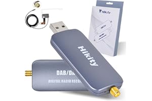 【2024 nowy】 Hikity DAB/DAB+ Adapter, DAB Dongle w Maszyna Odbiornik Radio Cyfrowe USB 2.0 Stick z Anteną Samochodową dla Androida Radio samochodowe