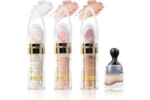 WUGU 3 szt. Highlight Pudr, Shimmer do twarzy i ciała Zakreślacz w proszku Stick