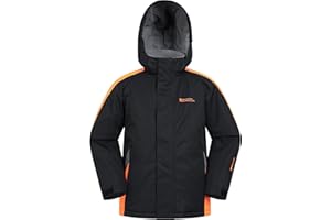 Mountain Warehouse Chaqueta para la nieve Raptor para niños - Abrigo de invierno impermeable a la nieve, abrigo con forro polar para niños, faldón antinieve integrado