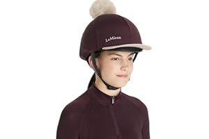 LeMieux Classique Pom Horse Riding Hat Silk - Damson
