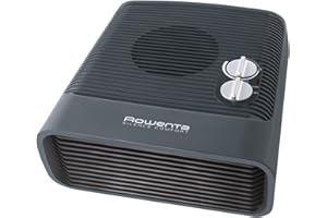Rowenta Atlas Silence SO5115F0 Calefactor de 2400 W con 2 velocidades, termostato anti-heladas, función aire frío, silencioso y fácil de transportar (Reacondicionado)