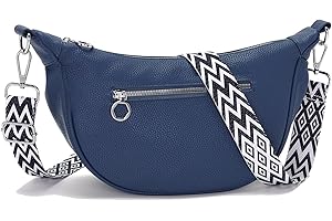 Vezluax Borsa Tracolla Donna Impermeabile - Marsupio Elegante a Mezzaluna in Tessuto Crossbody Con Vari Scomparti Interni