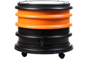WormBox | Lombricomposteur 2 Plateaux Orange | 32 litres | Compostez Vos déchets organiques, Les vers de Terre/lombrics produisent du lombricompost