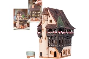 Portacandele in ceramica casa 'Pfister house in Colmar, Francia', 17cm, © Midene B245AR