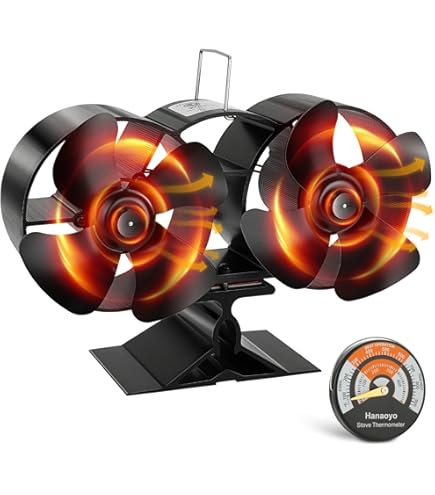 Holzofen Ventilator | 6 Blätter Wärmeventilator Für Holzofen,Wärme