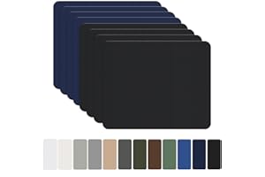 Patchs autocollants en nylon, OAZ 8 pièces 20x15cm Patch de réparation imperméable autocollant, patch en nylon autocollant Noir&Bleu marine, pour tentes, doudoune, sac de couchage, sac à main