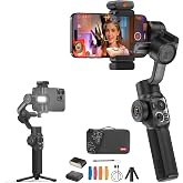 ZHIYUN Smooth-5S AI Pro [رسمي] دباسة الهاتف الذكي بالذكاء الاصطناعي، مثبت ذو محورين 3 محاور، دباسة الهاتف المحمول، حامل ثلاثي الأرجل، تي شيرت جيب
