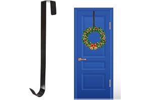 SHATCHI 1 st julkrans dörrhängare – 38 cm metall ytterdörr kranshållare över dörrkrok för jul hem kontor vägg bröllop hängand
