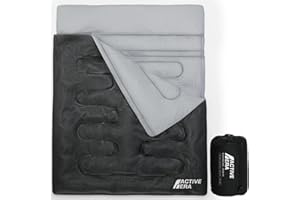 Active Era Professional 300 Warm Mummy Sleeping Bag - 300 GSM Double Layer Filling - 3-4 Season for Camping, Hiking, Outdoors (Blue) (Blue, Mummy)