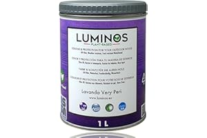 SOLRAC COATINGS Luminos LUM1117 - LAVANDA VERY PERI - Biopolymer-Lasur auf Wasserbasis. Verwendung für Holz im Außenbereich - Lavanda Violett 1L