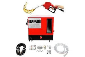 BJTDLLX Dieselpumpe Kraftstoffpumpe Selbstansaugend 230V 60L/Min 550W Heizölpumpe Abschaltautomatik Heizöl Pistole, Dieselschlauch 1 Zoll