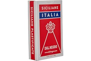 Dal Negro 10072 - Siziliane Italien regionale Spielkarten, Federmäppchen rot, 3 anni to 99 anni