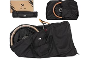 lamaki Funda para Bicicleta - Apta para Bicicletas de Carretera y Gravel, MTB de 26 a 29 Pulgadas - Ideal para Transporte y Viaje - Solo se Retirala Rueda Delantera - Bolsa Bicicleta de Nylon 1680D
