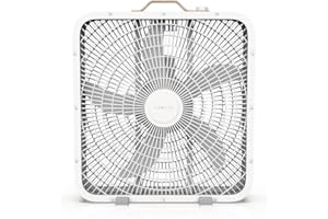 Newlux - Industrieller Bodenventilator BoxPro W1300 (20 Zoll) 5 Flügel mit 3 Vel. (1150 U/min), Aluminiumrahmen und Kupfermotor. Bodenventilator mit Schutzgitter und rutschfester Basis (weiß)