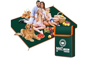 RUVVDR Couverture Pique Nique ImperméAble Tapis de Plage，LéGer Tapis Pique Nique Couverture de Camping pour Plage, Picnic, Parc,Voyage,Pliable (Vert, 150 X 200 CM)
