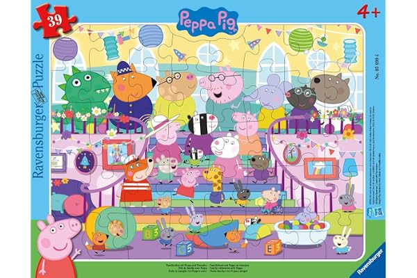 Ravensburger - Puzzle Enfant - Puzzle Cadre 30-48 pièces - Fête de Famille avec Peppa - Fille ou garçon dès 4 Ans - Puzzle de qualité supérieure - Carton épais et résistant - 05699