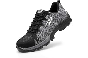 Sumateng Sicherheitsschuhe Herren Damen Arbeitsschuhe Leicht Sportlich Atmungsaktiv Schutzschuhe Stahlkappe Sneaker rutschfeste Sportschutzschuhe