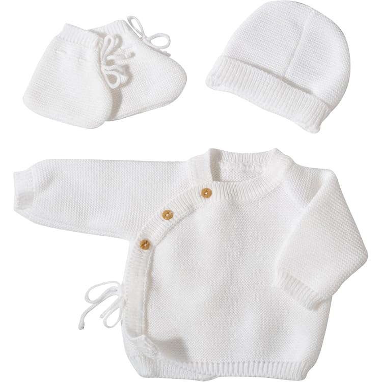Brassière Bébé En Tricot Nid D'abeille - 100% Acrylique - Taille 1 Mois Et 3 Mois - Blanc - Douce Et élégante - 6
